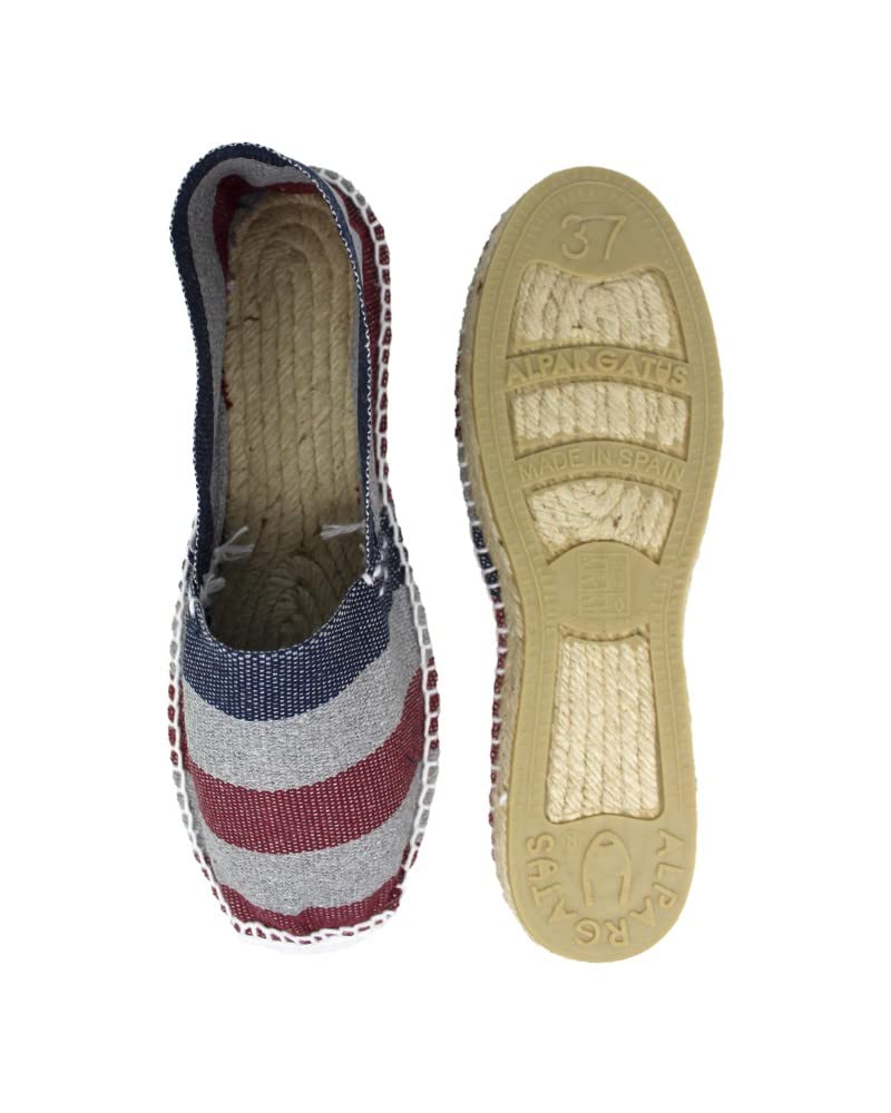 Alpargatas Planas con Estampado de Rayas Anchas