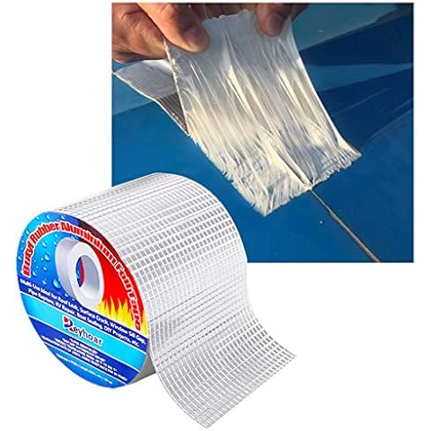 Reyhoar Professional Super Waterproof Tape, Aluminum Butyl Rubber Tape for Pipe/Metal/RV Awning/Roof Leak/Window Seal/Boat, 4in Wide 16.4ft Long Cover