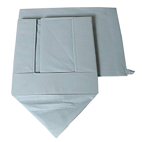 Image of Kuber Industries Storage Box|Toy Box Storage For Kids|Foldable Storage Box|Pack of 4 (Black) Non-Woven Shirt Stacker /Clothes OrganizerSize 40 x 20 x 25 Cm, Pack of 4 (Grey)
