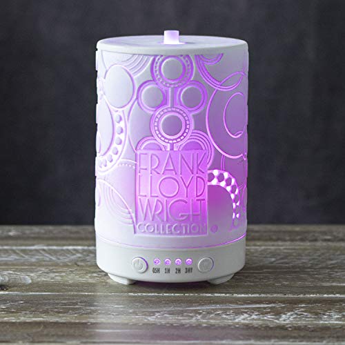 Difusor aromático eléctrico de porcelana con temporizador y luz LED