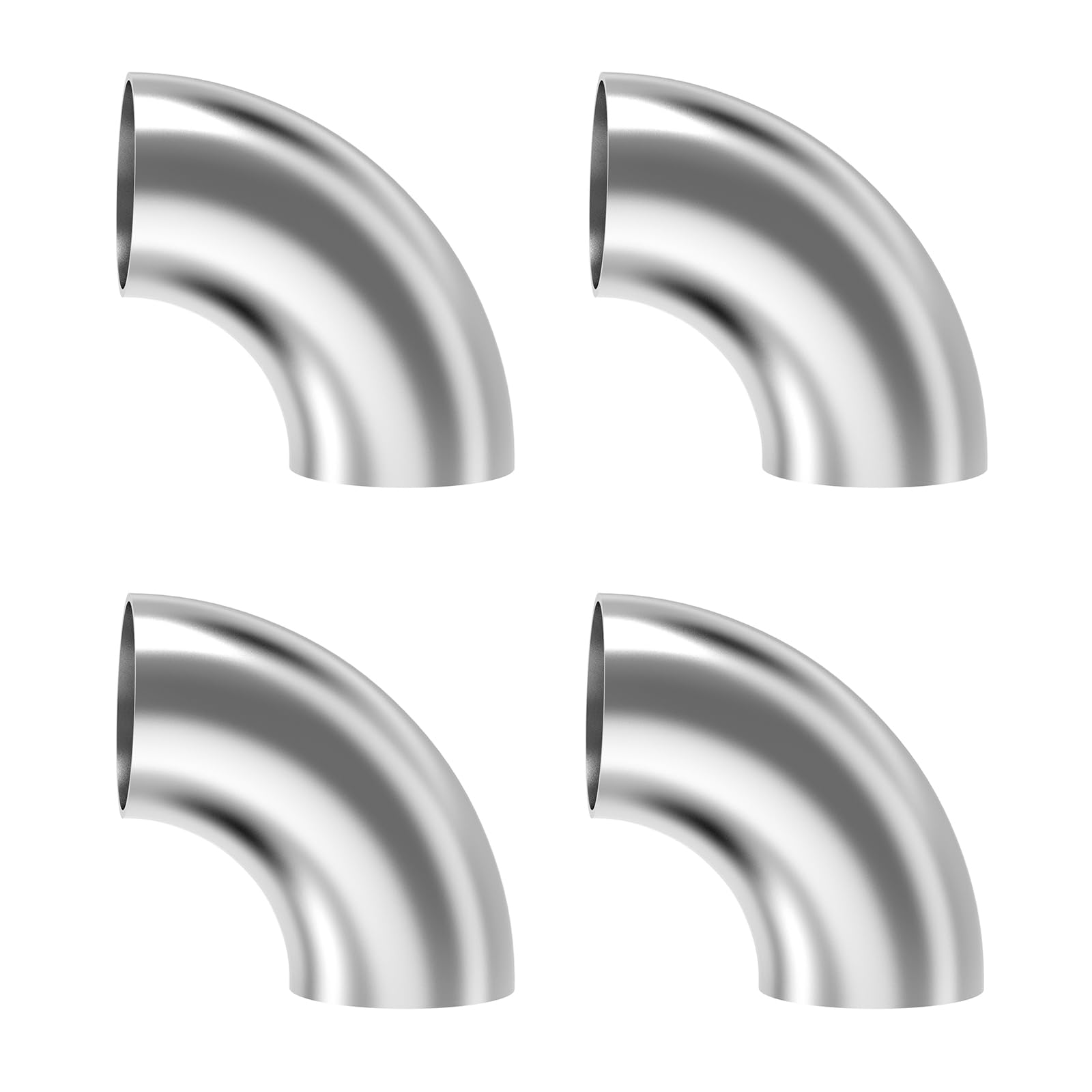 Arco di scarico 90° acciaio inox 63 mm 1,5 mm connettore auto sistema di scarico