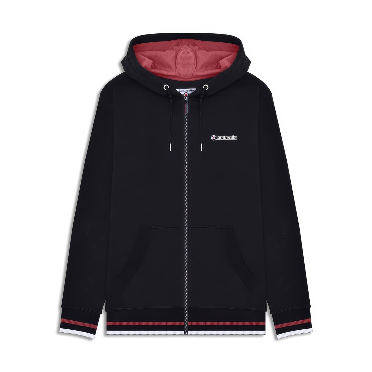 Lambretta Men's Black Full Zip Hoodie S