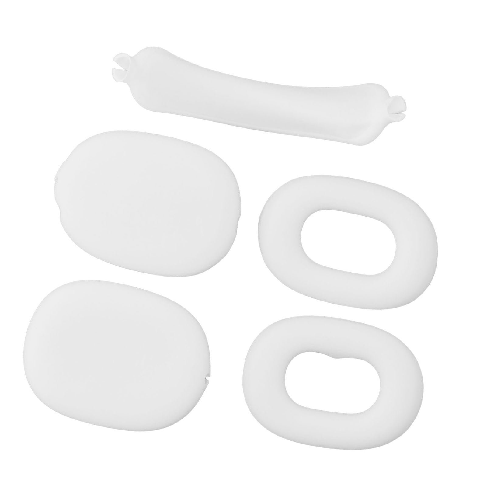 Dioche Custodia Cuffie da Viaggio Custodia Rigida per Cuffie Portatile in EVA con Copri Cuscinetti, Copri Auricolari e archetto; Colore Grigio, Adatto per i viaggi. (WHITE)