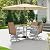 YITAHOME 5-Piece Outdoor Patio Dining Sets, Elegant Wicker Furniture with 4 Swivel Dining Chairs & 2" Umbrella Hole Wood-Grain Table for Garden, Patio, and Balcony