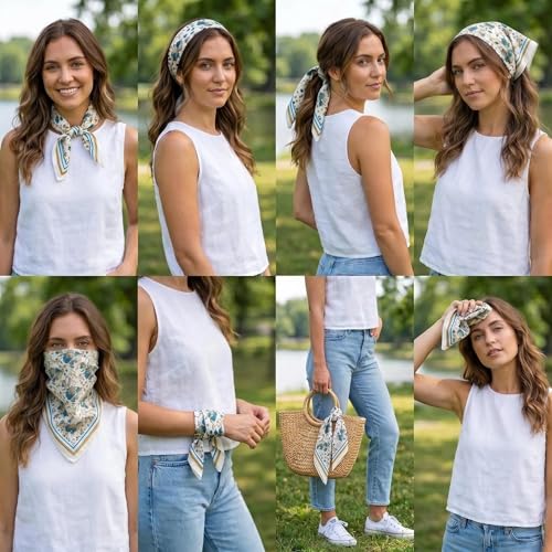 Image of Single Pack Bandanas 60s Premium Cotton Soft Thin Handfeel Large Handkerchief for Men and Women