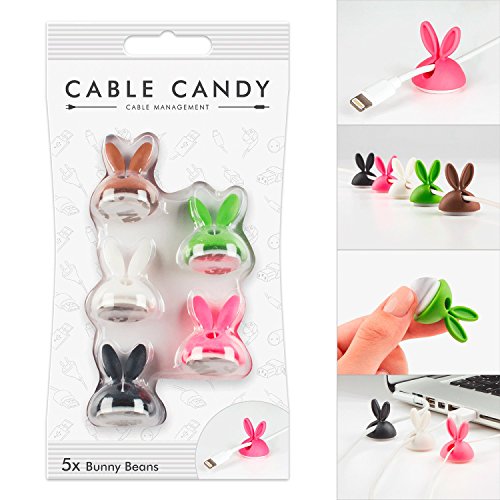 Preisvergleich Produktbild Kabelbinder und Kabelhalter für Unterwegs - Cable Candy - Bunny Beans