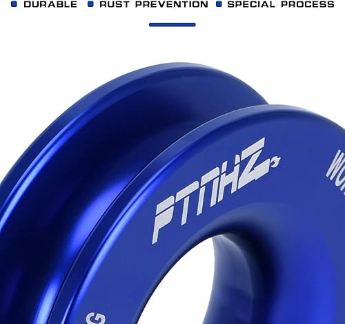 Miniatura 4 de PTNHZ Anillo de recuperación de arrebatamiento de cabrestante 55,000 libras, resistencia mínima a la rotura, polea de retención de cuerda,