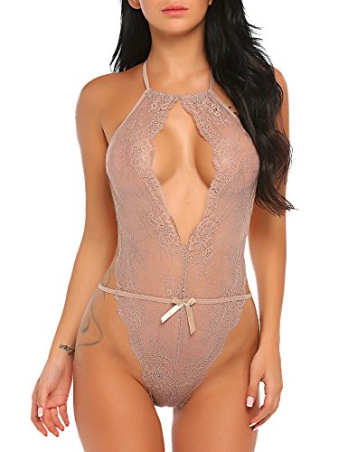 Avidlove Lingerie for Women Teddy One Piece Lace Babydoll Bodysuit