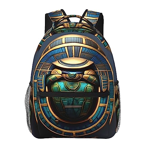Sac à dos voyage double couche pour homme femme motif égyptien