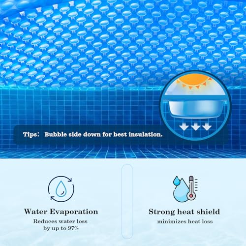 Cubierta solar para piscina 7.1 x 7.1 ft UIRWAY azul miniatura 3