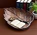 Hand Carved Wooden Leaf Tray Decorative Rustic Wood Catchall Tray, Handmade in Thailand, Boho Home Decor Accent, Organizer for Keys, Jewelry, Trinkets, Not for Direct Food Use