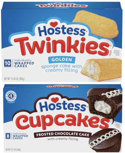 Hostess Variety Pack - Chocolate Cupcakes and Golden Twinkies - 2 Boxes