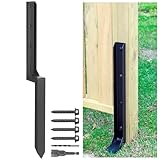 Heavy Duty Steel Fence Post Repair Stakes - 1 Pack Ground Spike for Tilted/Broken Wood Fence Post