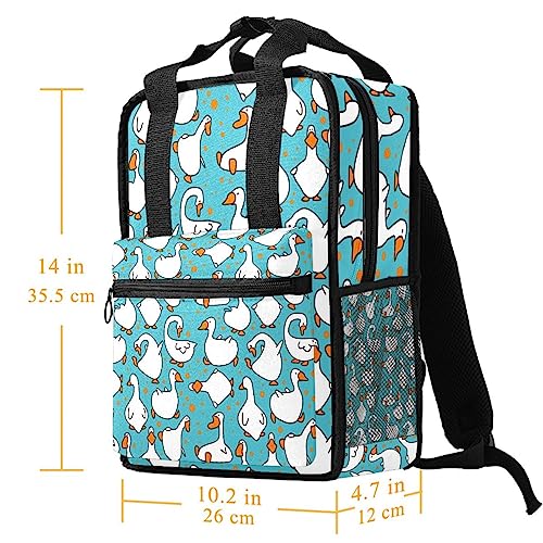 Sac à dos pour garçons original avec imprimé oie blanche et ajustement sur mesure