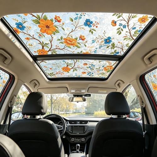 Vinilo decorativo para ventana de auto con efecto vitral miniatura 4