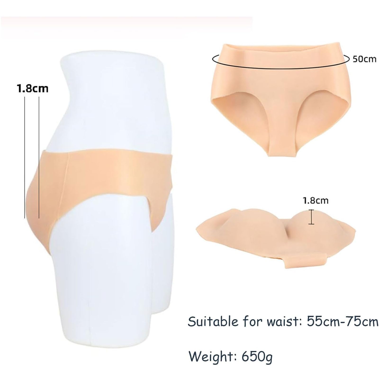 Silikonowe ochraniacze na pośladki wzmacniające buttock - obfite buttocks silikonowe wyściełane spodnie hip - dla kobiet Shapewear