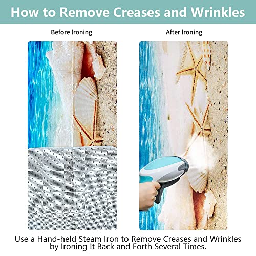 2' X 6' Flannel Starfish Seashell Wood Bathroom Carpets Rugs Bath Mat Bath Rugs Anti-Slip Kitchen Mats Bathroom Mat Bathroom Carpets (Red Starfish) #TOP7