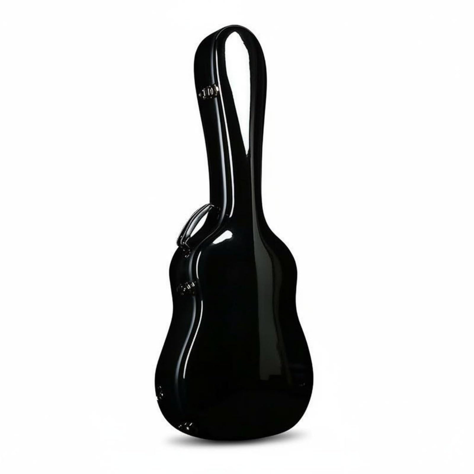 Harilla Custodia Rigida Impermeabile per Chitarra Acustica con in Vetroresina E Maniglia da Trasporto Comoda Adatta per Concerti Allaperto, Nero, Nero Inchiostro, 40/41 Pollici