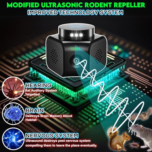 Image of Ultrasonic Pest Repeller Indoor 4Mode No-Touch Remedy Mice Repellent Indoor
