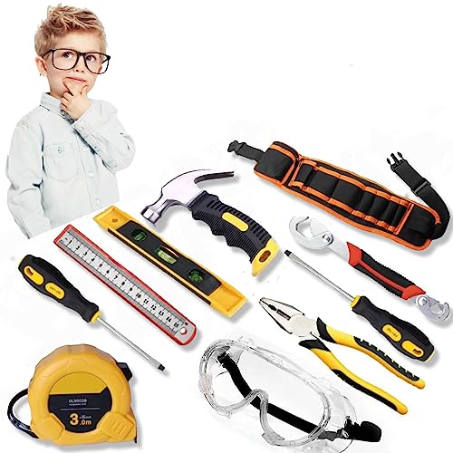 Qeeheng 10 Kit Verdadero De Herramientas Para Niños Con Martillos, Gafas De Seguridad Para Niños, Alicates, Destornilladores, Herramientas Prácticas Para Niños Y Niñas, Regalos De Aprendizaje Qeeheng 10 Kit Verdadero De Herramientas Para Niños Con Martillos, Gafas De Seguridad Para Niños, Alicates, Destornilladores, Herramientas Prácticas Para Niños Y Niñas, Regalos De Aprendizaje
