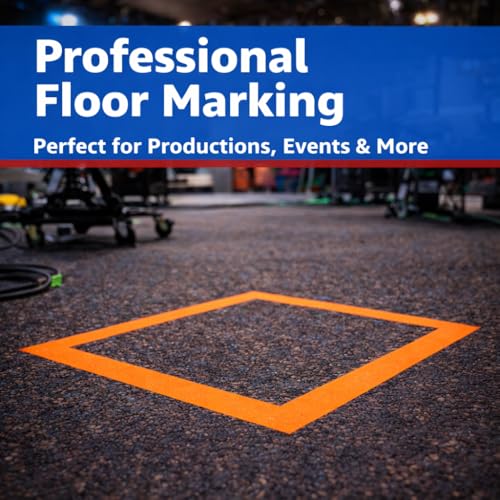 Image of Gaffer Power Proudly Made in The USA, Real Professional Grade Gaffer Tape, Heavy Duty Gaffers Tape, Non-Reflective, Multipurpose. 2 Inches x 30 Yards, Fluorescent Orange