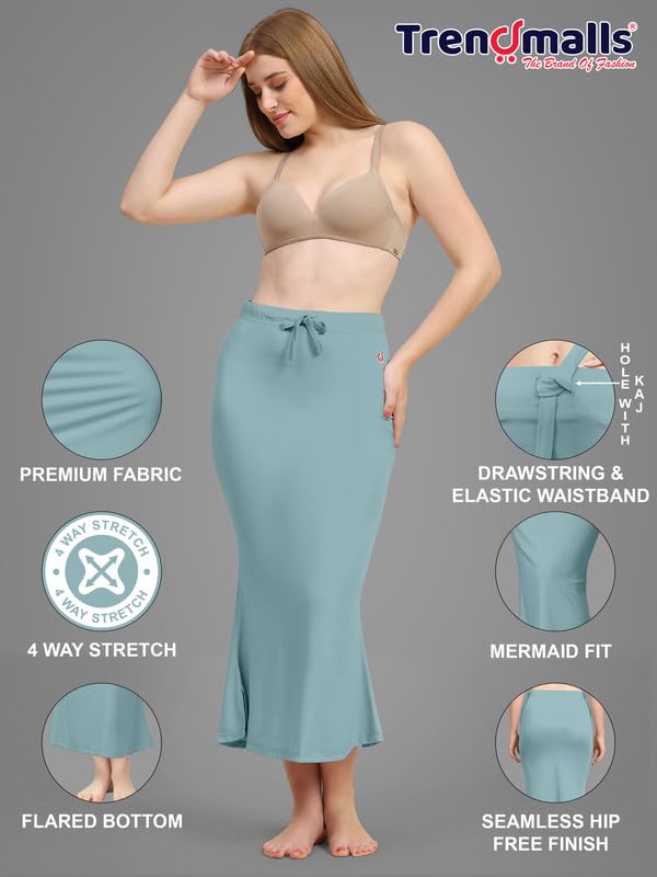 Image of TRENDMALLS Women's Polyester Spandex Saree Shapewear Petticoat for Women, Cotton Blended,Petticoat,Skirts for Women,Shape Wear Dress for Saree Shaper