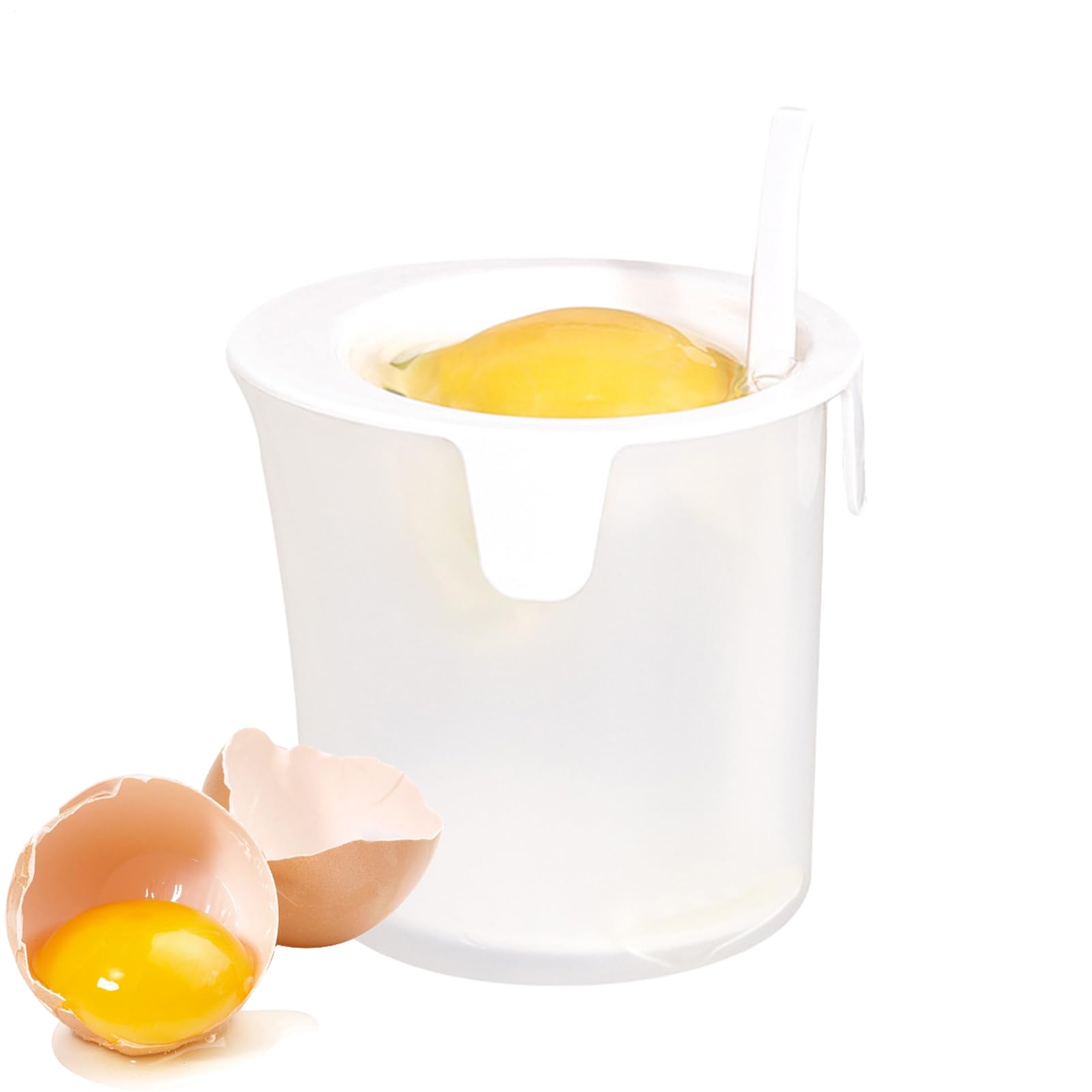 Genérico Separador de yemas de Huevo | Separador de Alimentos de Silicona | Herramienta de Filtro de Huevos - para Cocina, Chef, Hogar y Uso al Aire Libre