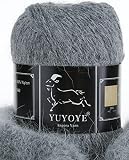 YUYOYE Angora Wool Yarn for Crochet and Knitting, Super Soft Warm Knitting Yarn Luxurious Fluffy Yar