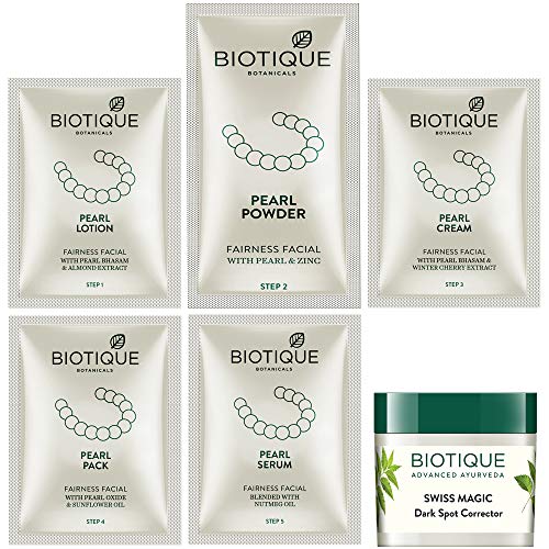 Image of Biotique Bio Pearl White Facial Kit, 65g And Biotique Bio Gold Radiance Facial Kit, 65 g