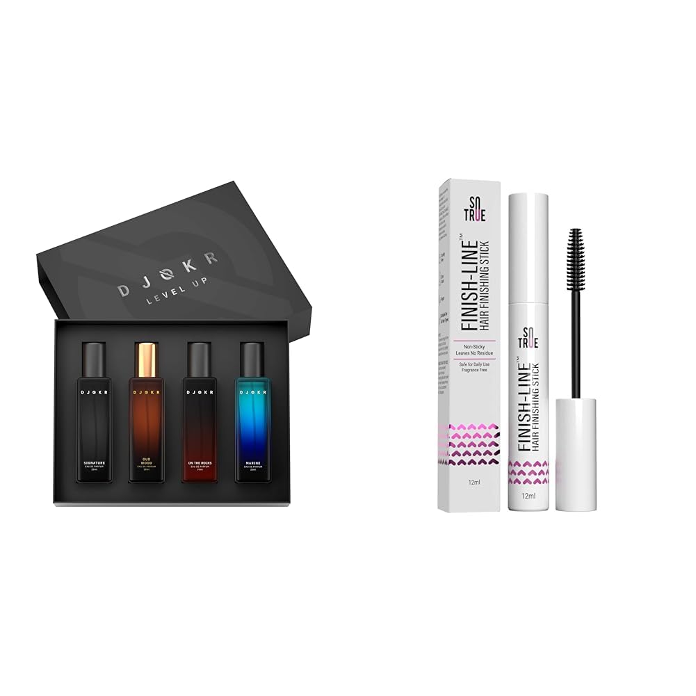 Djokr Perfume Gift Set for Men Pack of 4x20 ML and Sotrue Finish Line Hair Finishing Stick For Women 12ml-picture-46