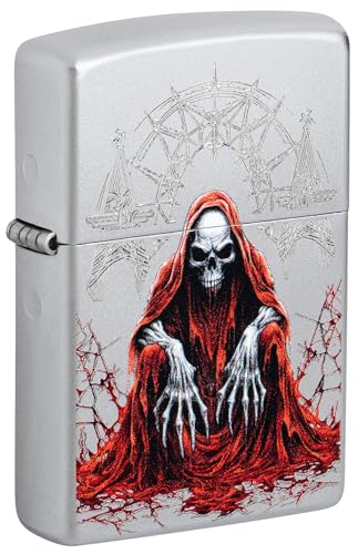 Encendedor Zippo Grim Reaper Satin Chrome miniatura 1