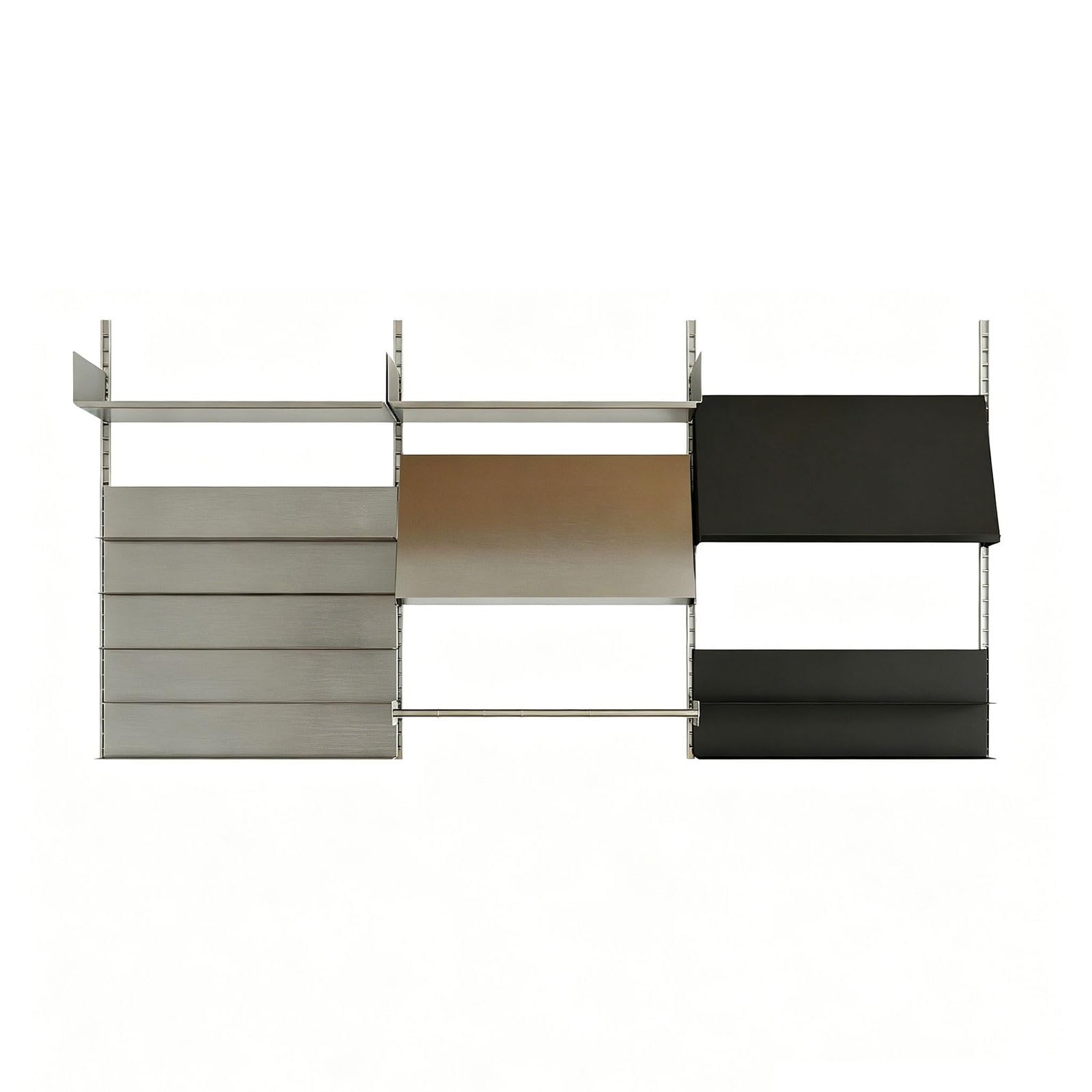 Panel Perforado Organizador Acero Inoxidable Metal Organizador Herramientas Estantes Ajustables Organizadorr Oficina Cada Estante Soporta 50Kg para Garaje, Cocina, Baño y Oficina