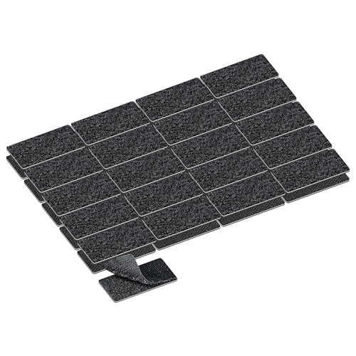 Image of KING MOUNTAIN 1x2 Inch Hook and Loop Strips, 20 Sets Nylon Self Adhesive Tape, Double Sided Strong Back Adhesive Tape and Dots for Office, Home and Crafting, Heavy Duty, Black