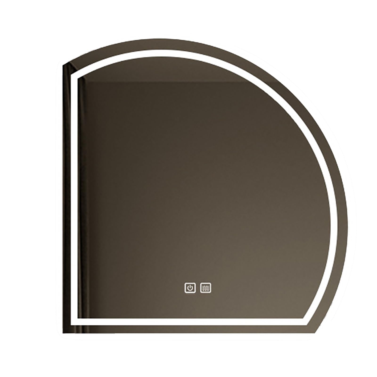 WJFTODAY Dimmable Wall Mounted LED Bathroom Mirror, Anti-Fog Vanity Mirror with Lights, IP65 Waterproof, CRI 90+, 70cm/28in for Modern Bathrooms