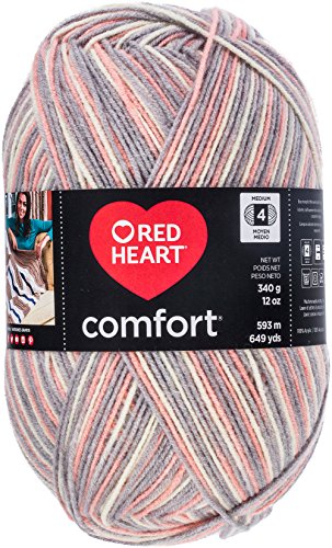 Image of RED Heart E707D.4152 Comfort Yarn, Grey Print