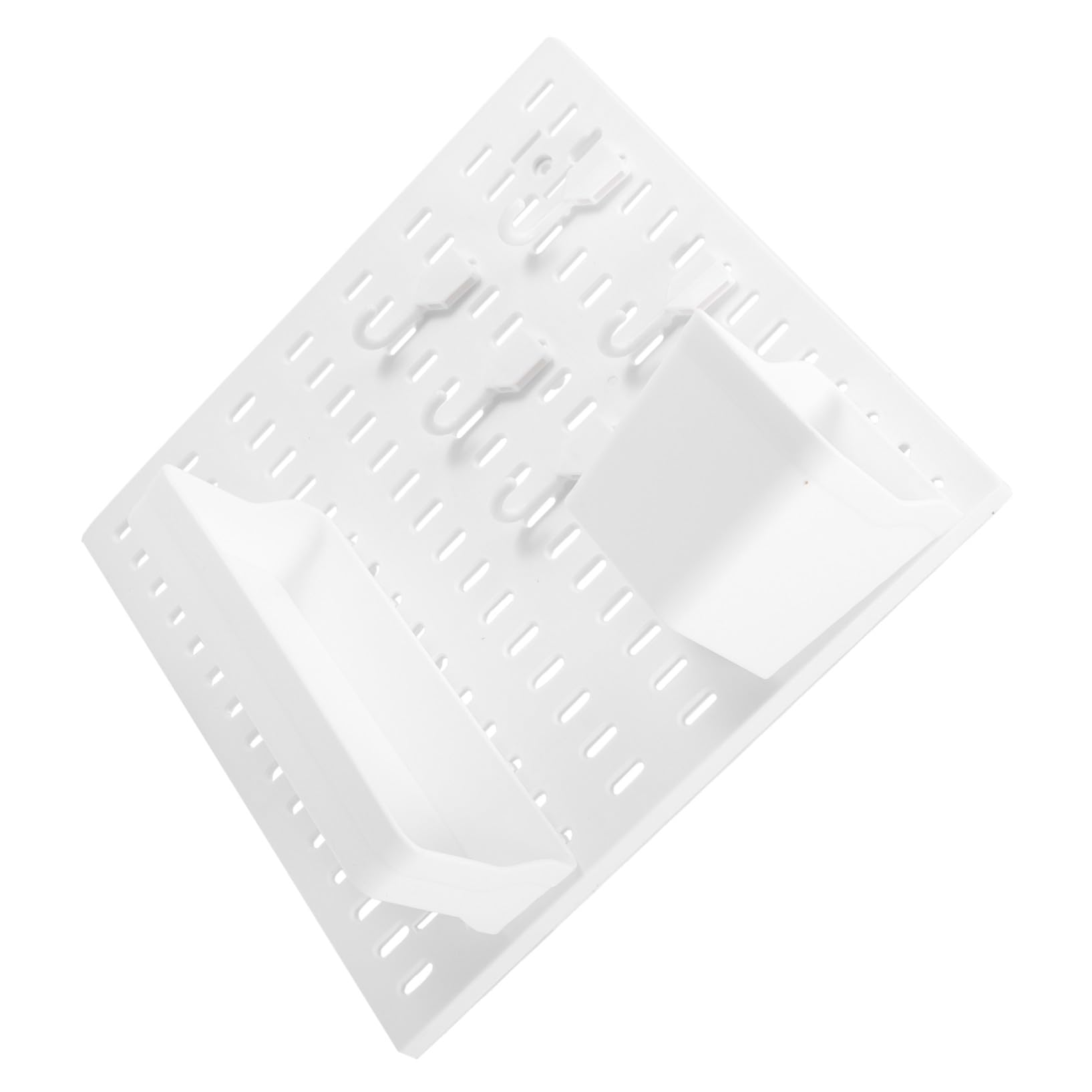 Kit panneau perforé mural blanc pour optimiser le rangement du bureau