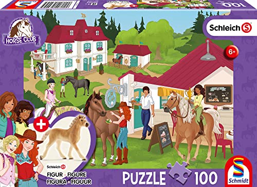 Schmidt Spiele- Caballo Rompecabezas Infantil de 100 Piezas, con Figura Original de Schleich,...