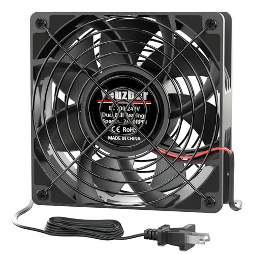 EC Axial Fan, Yeuzbur AC Vent Fan 110V 120V 240V Small Exhaust Fan 120mm x 38mm, for DIY Cooling Ventilation Exhaust Projects