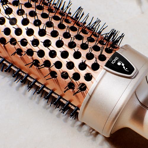 Image of Remington Shine Therapy 1.75 inch Thermal Styling Brush, Ionic Ceramic Barrel with Argan Oil & Keratin Infusion, Anti-Frizz Volumizing Hair Styler, 5 Digital Heat Settings 300-420F