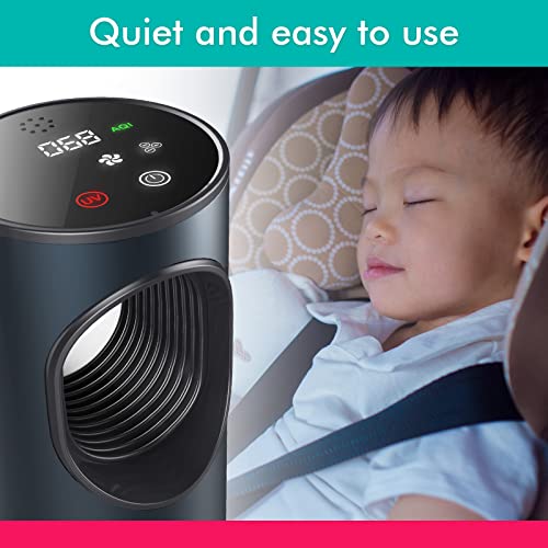 Adamson A90 - New 2023-4 In 1 - True Hepa Filter - Activated Carbon Filter - U-V Light - Air Quality Monitor - Small Portable For Bedroom Desk Car #TOP4