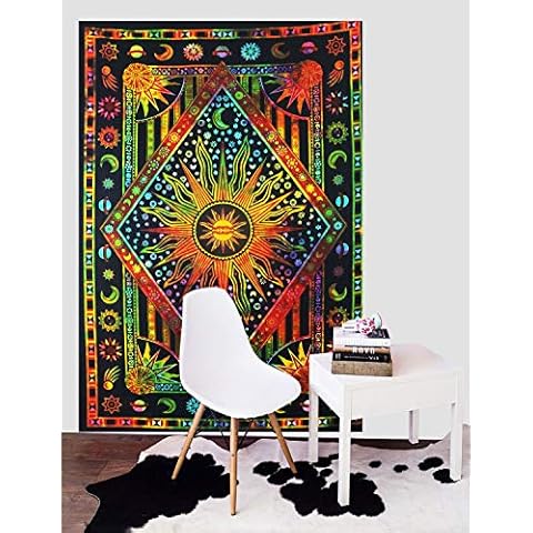 Globus Tapiz de Sol Quemador de Tinte de Corbata Dorada Cover