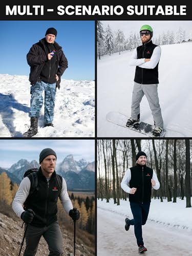 Heated Vest for Men with Battery Pack Included, Fleece Material, 4-Zone Electric Heating, Great for Winter, Golf2