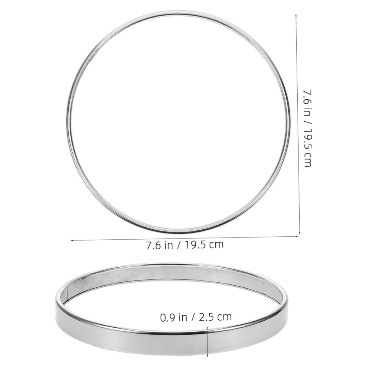 Alipis Silver Plastic Trash Can Press Ring Waste Bin Securing Lid Accessory for Home Office Kitchen Easy Installation Leak Prevention Versatile Use