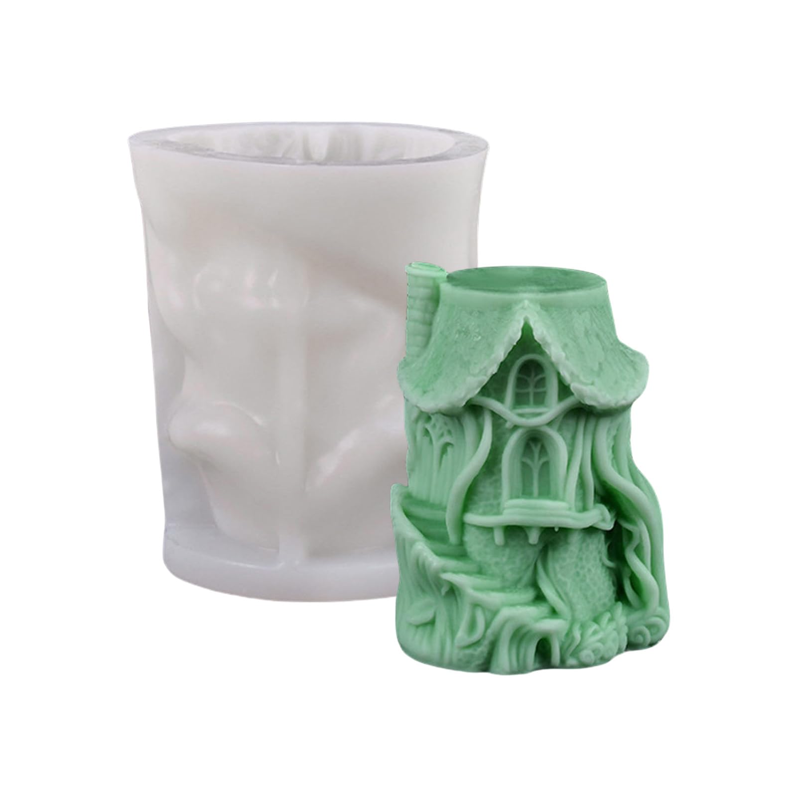 Xinsheinelry 3D Castles Ornament Castings Molds Ancient Castles Silicone Molds Plasters Supplies Ancient Silicone