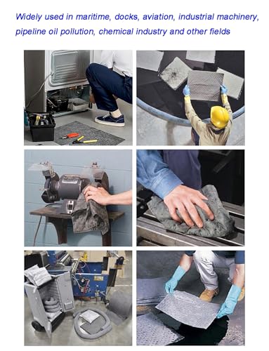 Rollo absorbente de derrames multiusos, limpieza rápida para aceite, agua, productos químicos, ideal para talleres, seguridad industrial y respuesta a derrames de emergencia - imagen 7