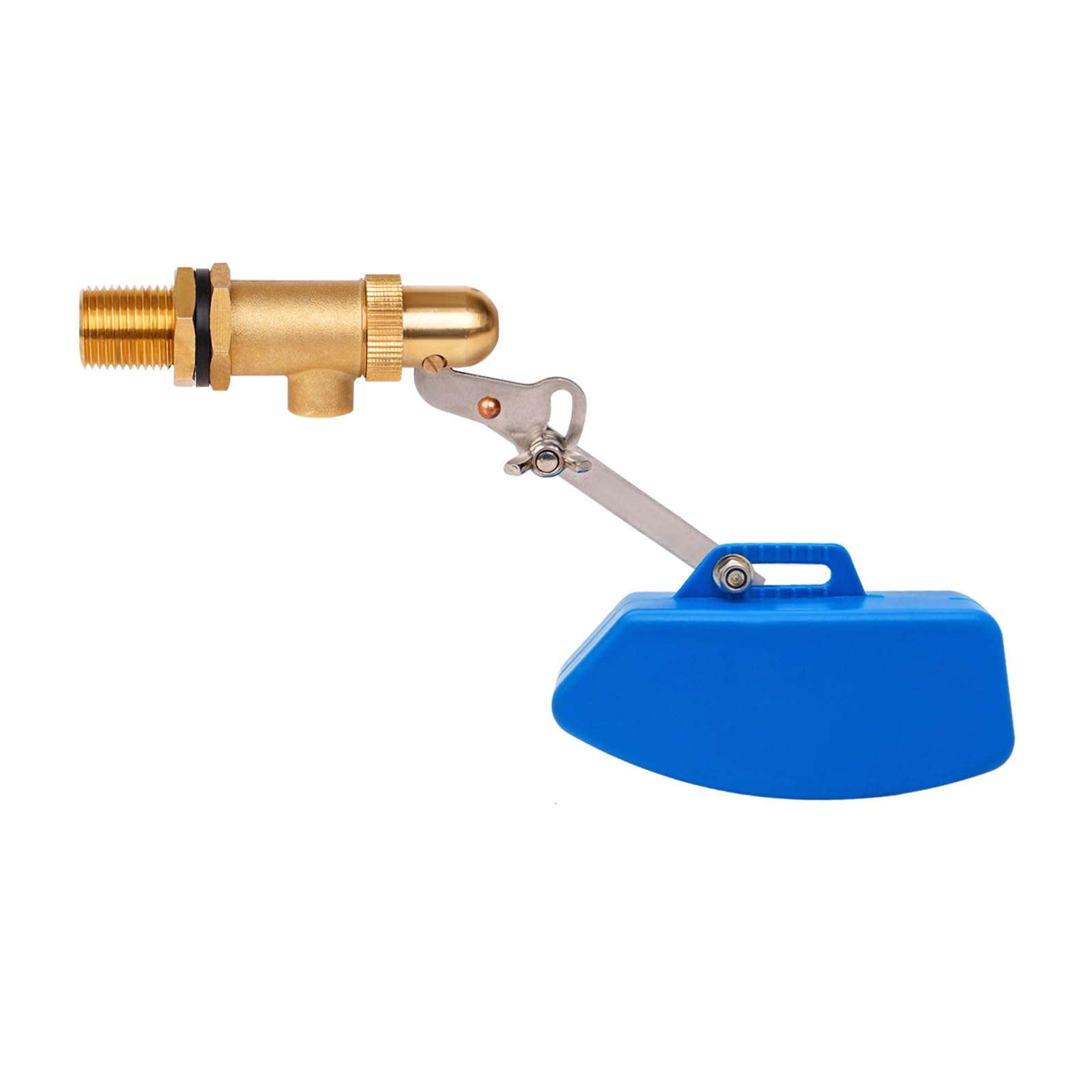 3/4" Vanne À Flotteur En Laiton, Robinet Flotteur Réglable, Vanne De Remplissage Automatique Pour Réservoir, Piscine, Abreuvoirs Pour Volaille, Bleu