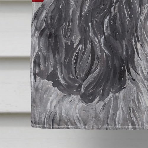 Cocker Spaniel Noir drapeau Union Jack pour jardin accueillant