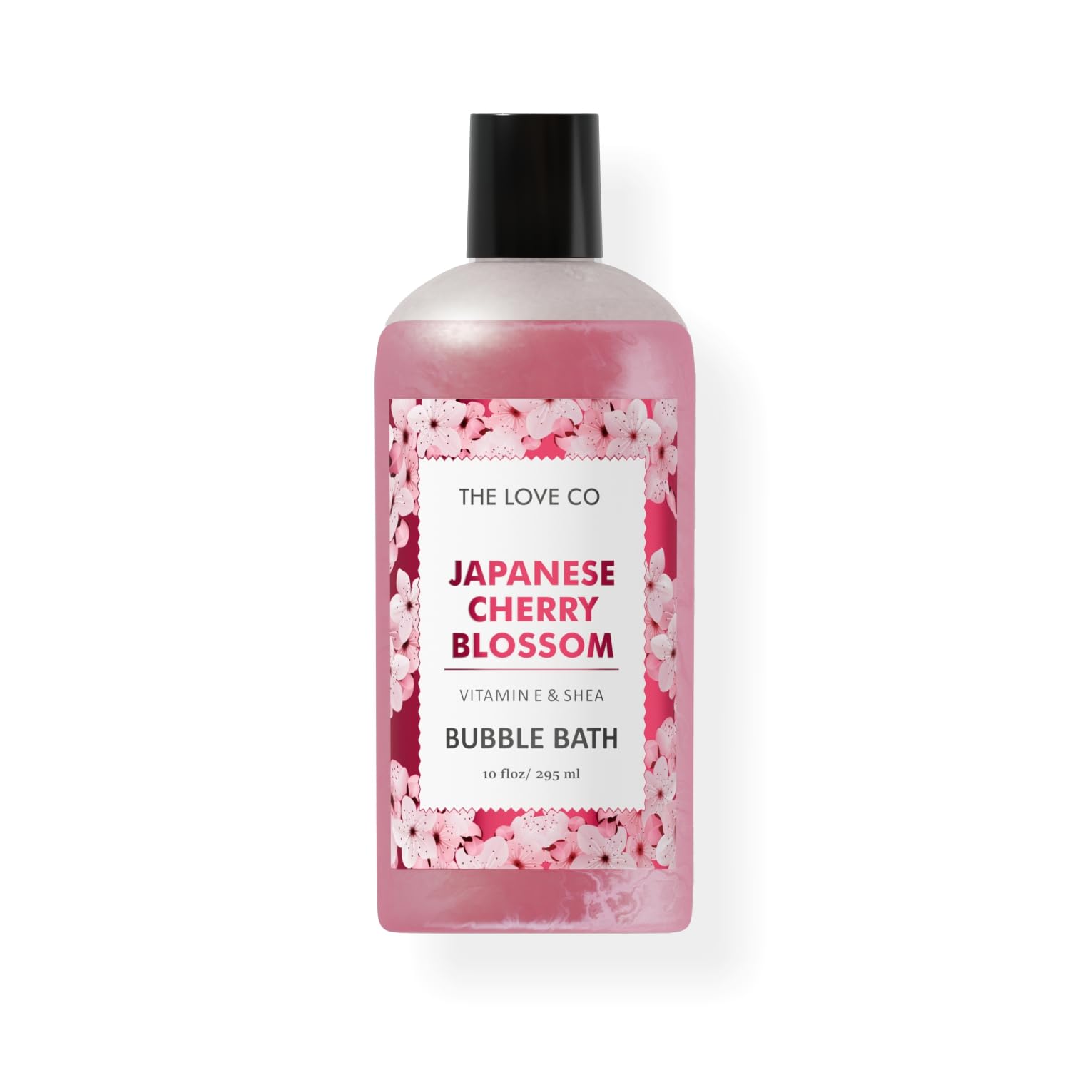 Luxury Japanese Cherry Blossom Bubble Bath - Aromatherapy Soap and Bath Oil with Epsom Salt for Dry Skin - Moisturizing and Soothing - Suitable for All Ages and Sensitive Skin - Luxury Bubble Bath for Self-Care - 295ml