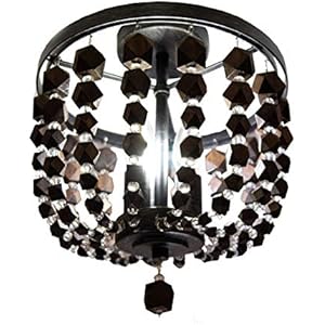 Dark Wood Bead Rustic Chandelier Light Fixture for Bedroom