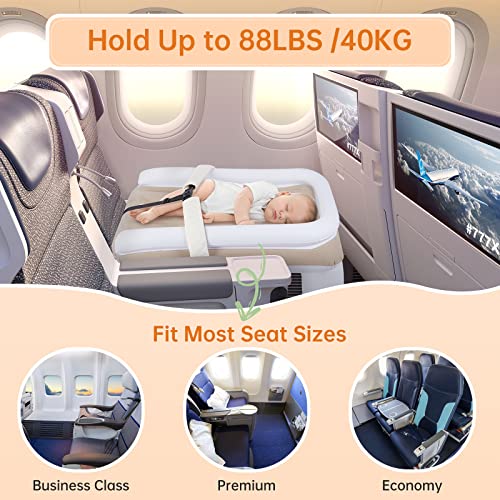 Pahtto BB0079-NWUS Inflatable Airplane Bed For Kids, Portable Toddlers Airplane Blow Up Bed For Travel, Baby Airplane Mattress thumb #4